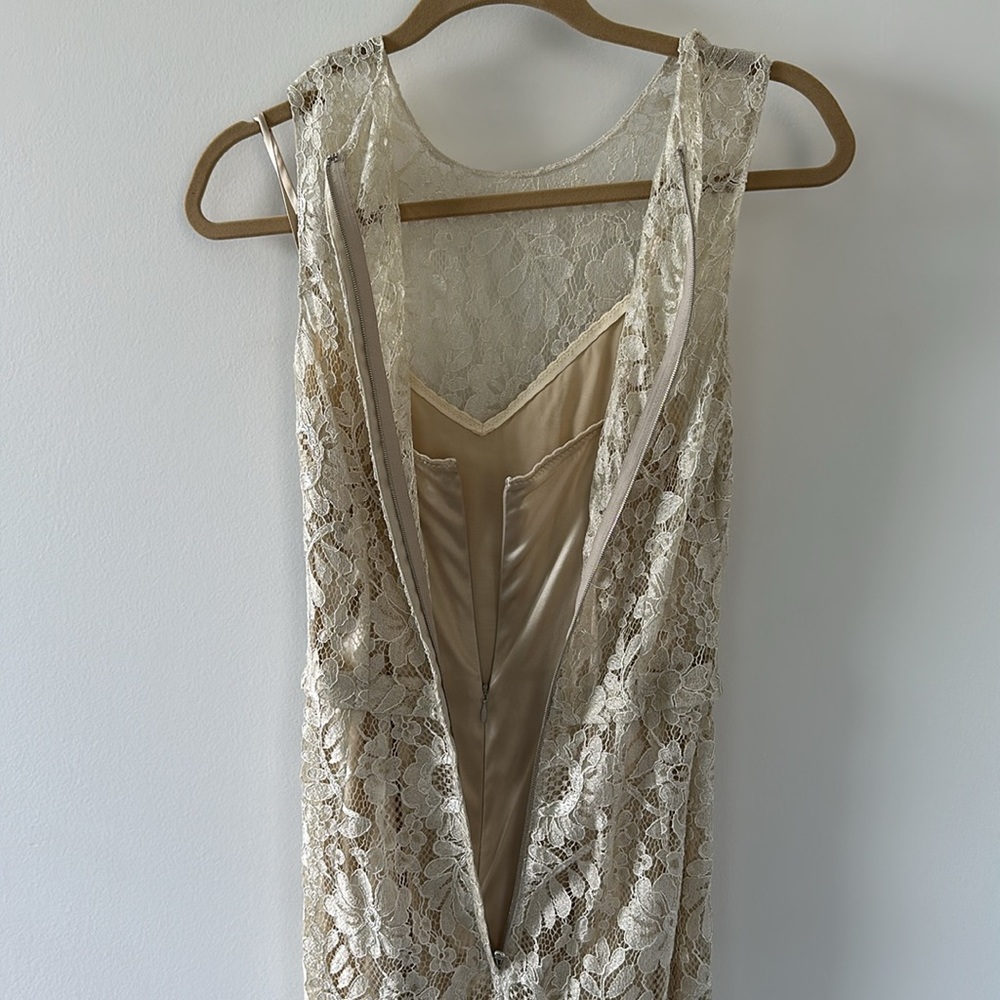 Dolce & Gabbana Lace Dress 100% Silk Removable Slip Size 40 Italian - Picture 3 of 8